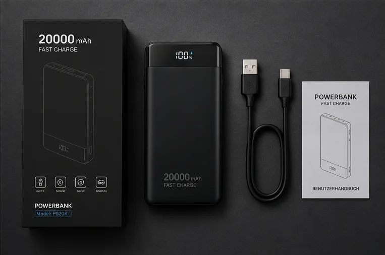 Powerbank FastCharge 20000 mAh – Leistungsstark & Schnellladung 4